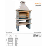 barbecue charbon en pierre pr4200f