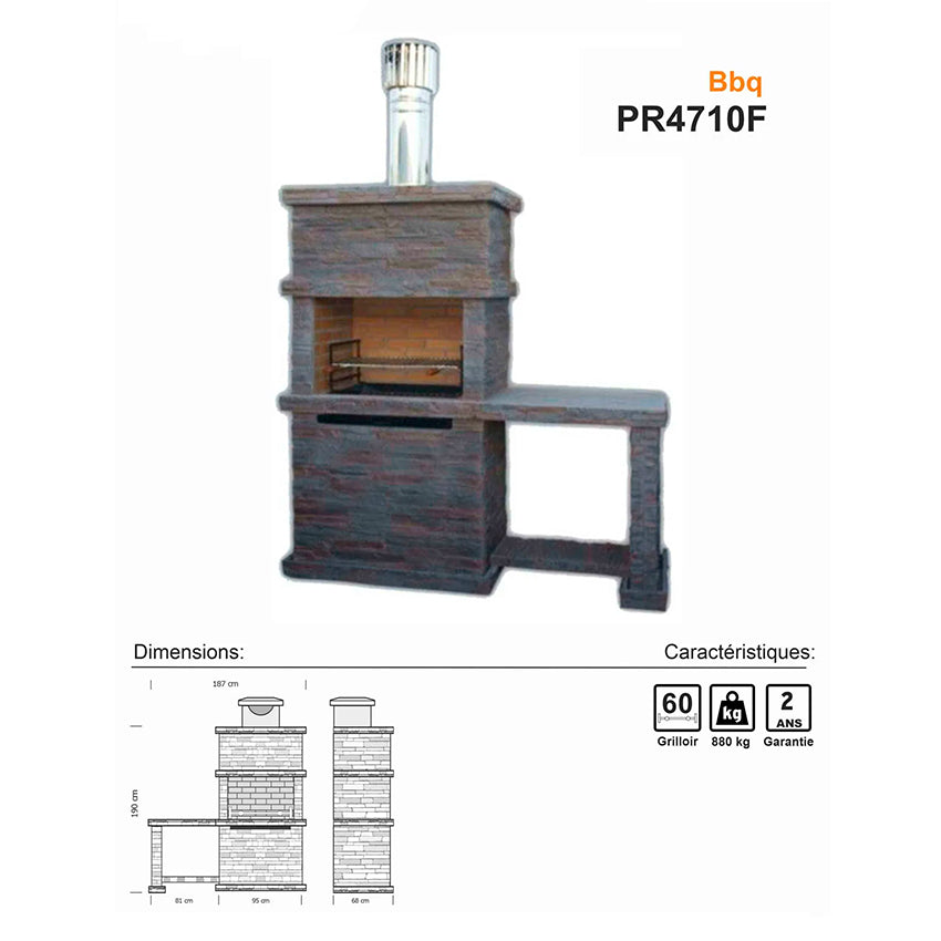 barbecue en pierre en solde pr4710f