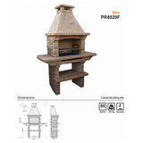 barbecue vertical pierre en ligne pr4020f