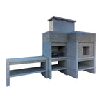 barbecue en granit avec four a pizza gr25f