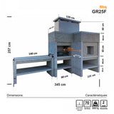 barbecue en granit avec four a pizza gr25f