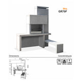 barbecue en granit gr70f