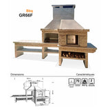 barbecue en granit avec four a pizza gr66f