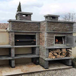 barbecue en beton avec four a bois av280f
