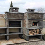 barbecue en beton avec four a bois av280f