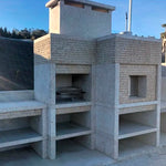 barbecue en granit avec four a pizza gr25f