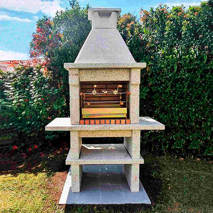 Barbecue granit GR51F vue latérale