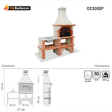 CE3050F Garden Brick Barbecue with Sink