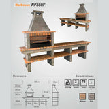 barbecue pierre fixe av380f