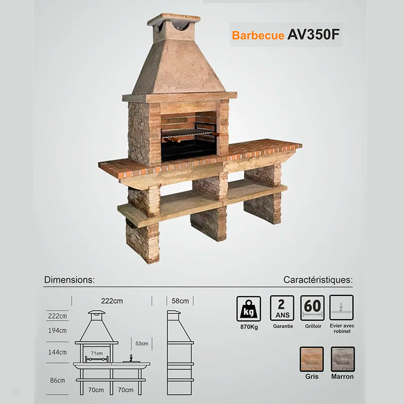 barbecue exterieur en pierre av350f