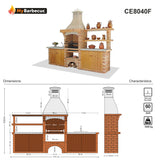 Brick Barbecue with Sink CE8040F