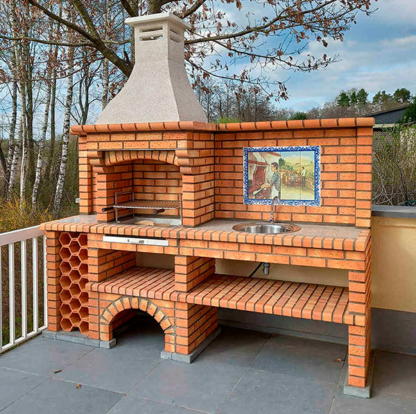 barbecue en brique avec evier ce5050f