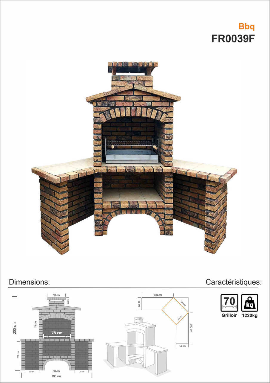 barbecue rustique d angle fr0039f