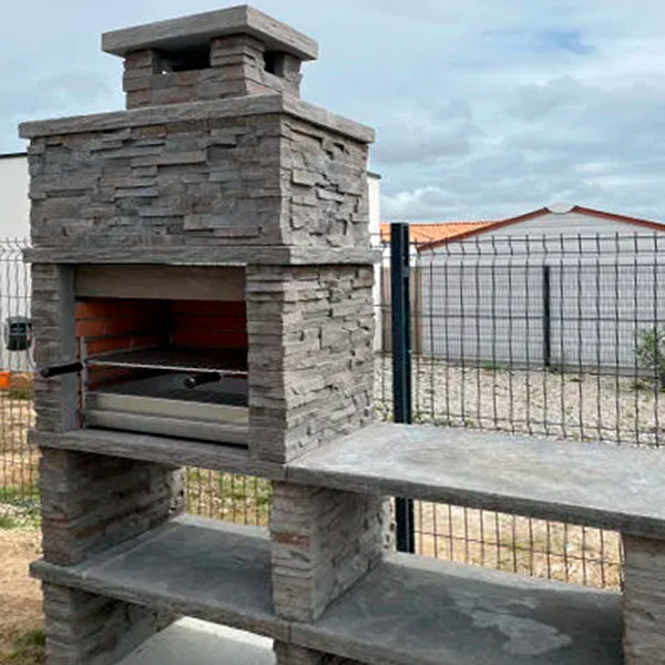 barbecue pierre reconstituee avec evier av270f