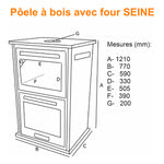 poele a bois bouilleur avec four seine pf027f