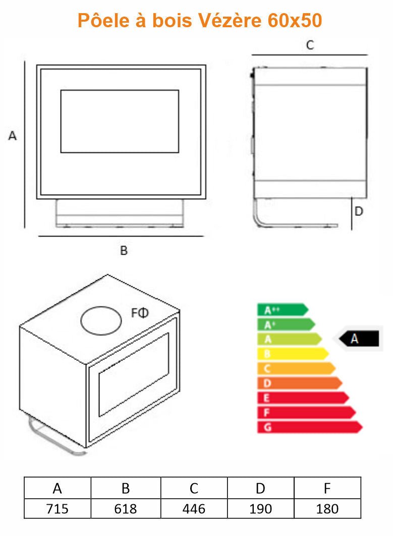 poele a bois vezere pf032f