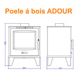 poele a bois rustique adour pf036f