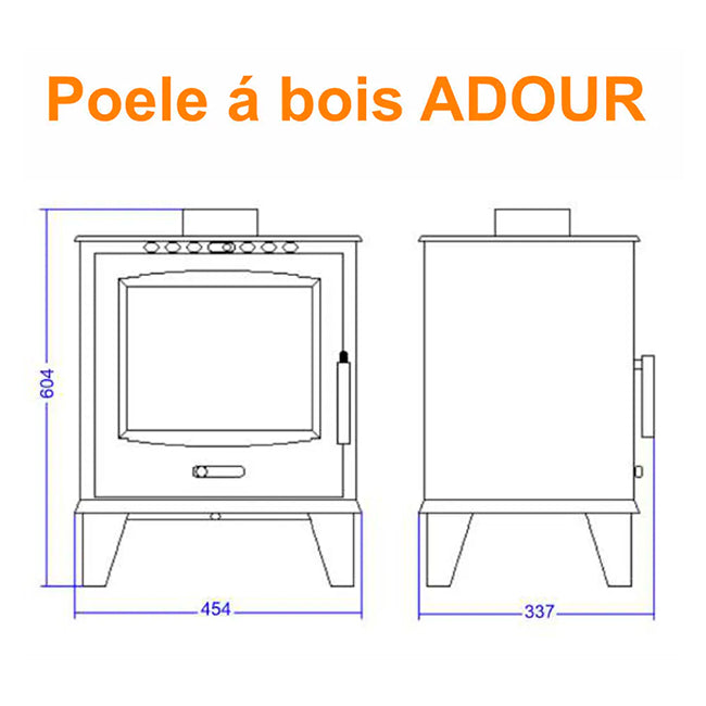 poele a bois rustique adour pf036f