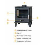 poele a bois rustique adour pf036f