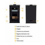 poele a bois avec four aveyron pf037f