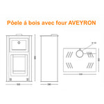 poele a bois avec four aveyron pf037f