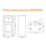 poele a bois avec four aveyron pf037f