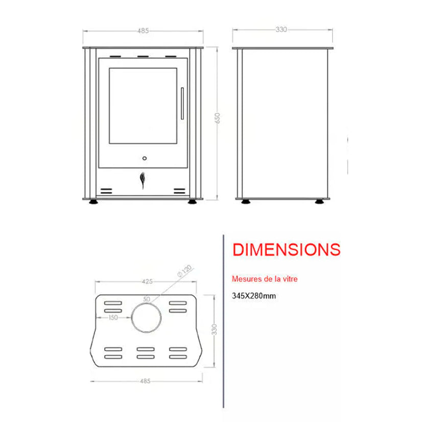 poele a bois verdon pf038f