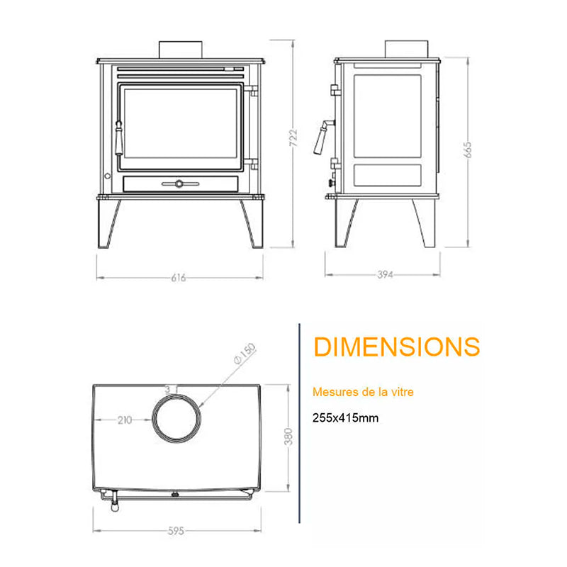 poele a bois rustique gardon pf041f