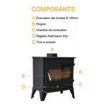 poele a bois rustique gardon pf041f