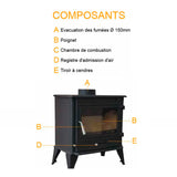 poele a bois rustique gardon pf041f