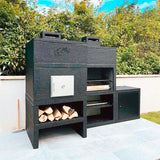 barbecue ligne moderne avec four et evier av100m
