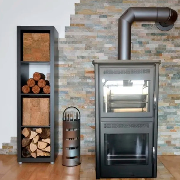 poele a bois bouilleur avec four seine pf027f