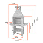 barbecue en pierre au charbon cs2030f