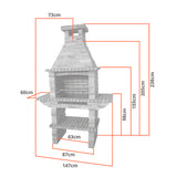 barbecue en pierre au charbon cs2030f