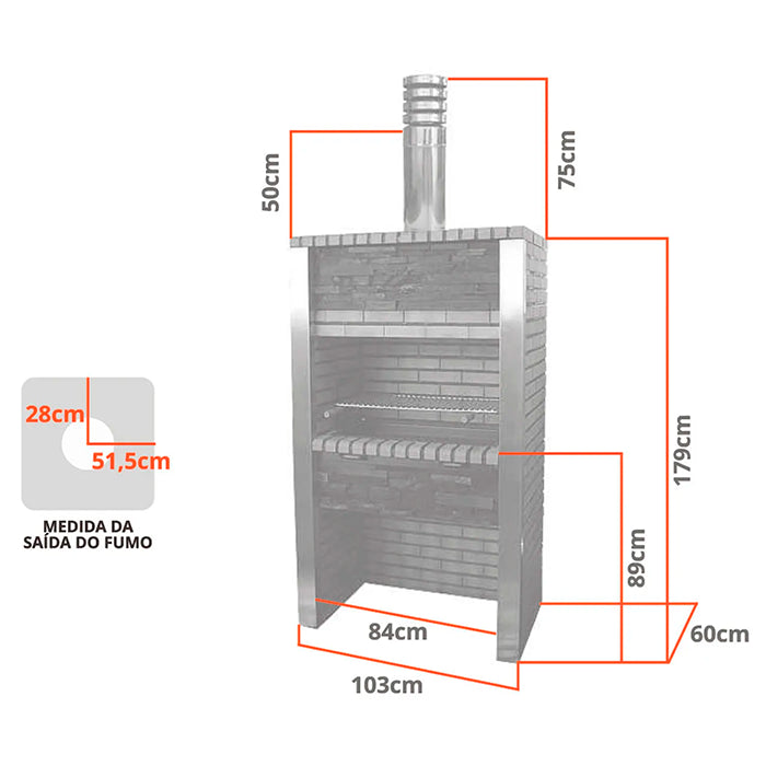 barbecue en pierre et brique cs3030f