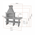 barbecue portugais en pierre avec evier cs2080f
