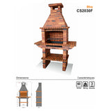 barbecue en pierre au charbon cs2030f