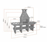 barbecue en pierre avec evier cs2090f