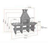 barbecue en pierre avec evier cs2090f