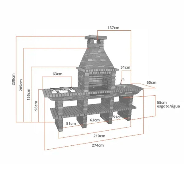 barbecue en pierre avec evier cs2090f