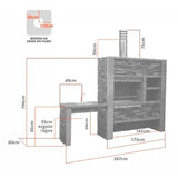 barbecue en pierre et brique avec evier cs4040f 1