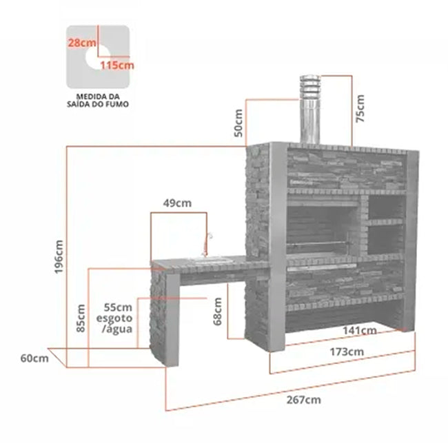 barbecue en pierre et brique avec evier cs4040f 1