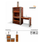 barbecue en pierre avec plan de travail cs3040f