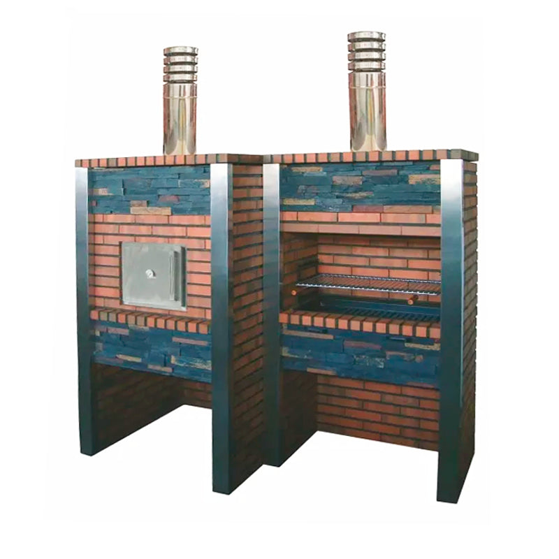 barbecue en pierre et briques avec four cs3060f 1