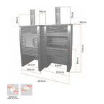 barbecue en pierre et briques avec four cs3060f 1