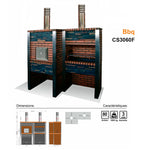 barbecue en pierre et briques avec four cs3060f 1