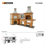 Forno per pizza angolare con barbecue CE1008B