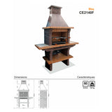 barbecue portugais pour jardin ce2140f