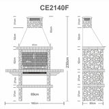 Portugiesischer Garten-Grill CE2140F