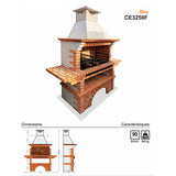 barbecue en dur refractaire ce3250f